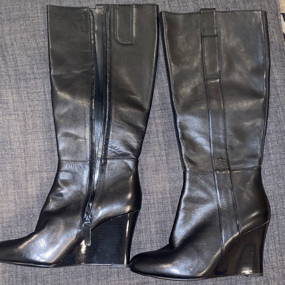 Nine West Tall Wedge Boots Size 8